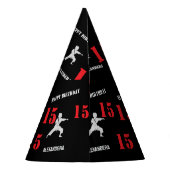 Taekwondo Player Birthday , Karate personalized Feesthoedjes (Achterkant)