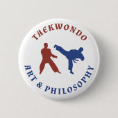 Taekwondo Red en Blue Stamp Ronde Button 5,7 Cm (Voorkant)