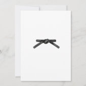 Taekwondo riem verjaardagsfeestje uitnodiging (Achterkant)