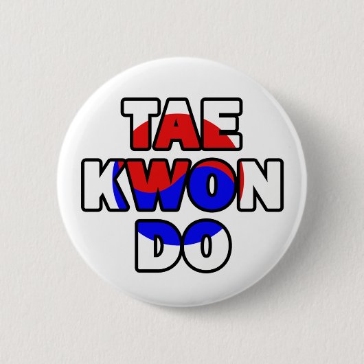 Taekwondo Ronde Button 5,7 Cm (Voorkant)