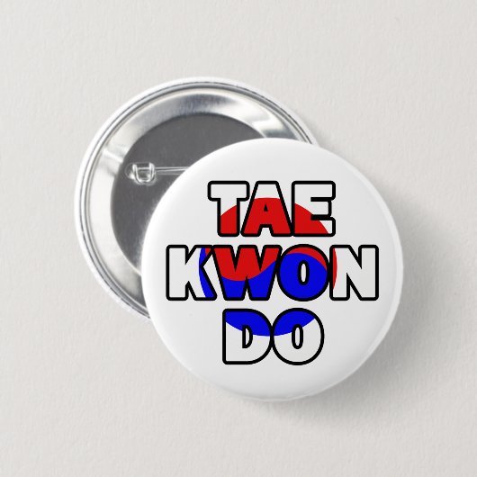 Taekwondo Ronde Button 5,7 Cm (Voorkant /achterkant)