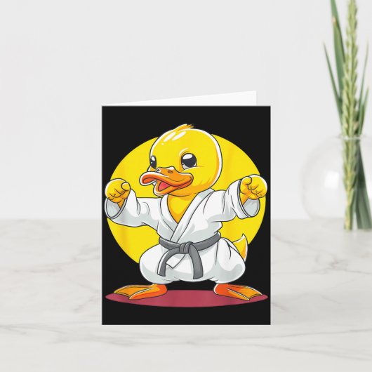 Taekwondo Rubber Eend Kickboksen Dier Jiu-Jitsu Kaart (Voorkant)