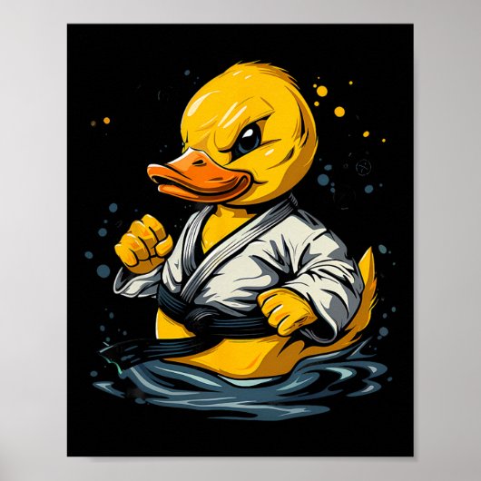 Taekwondo Rubber Eend Kickboksen Dier Jiu-jitsu  Poster (Voorkant)
