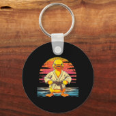 Taekwondo Rubber Eend Kickboksen Dier Jiu-Jitsu Sleutelhanger (Voorkant)