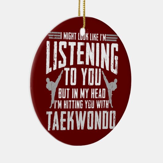 Taekwondo Self Defense Martial Arts Koreaans Keramisch Ornament (Rechts)
