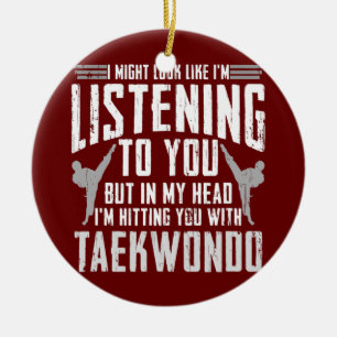 Taekwondo Self Defense Martial Arts Koreaans Keramisch Ornament