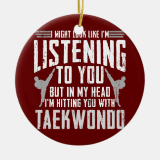 Taekwondo Self Defense Martial Arts Koreaans Keramisch Ornament