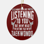 Taekwondo Self Defense Martial Arts Koreaans Keramisch Ornament (Links)