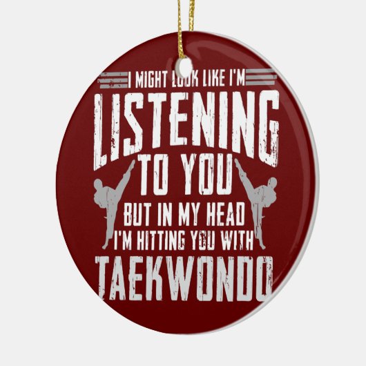 Taekwondo Self Defense Martial Arts Koreaans Keramisch Ornament (Links)