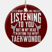 Taekwondo Self Defense Martial Arts Koreaans Keramisch Ornament (Achterkant)