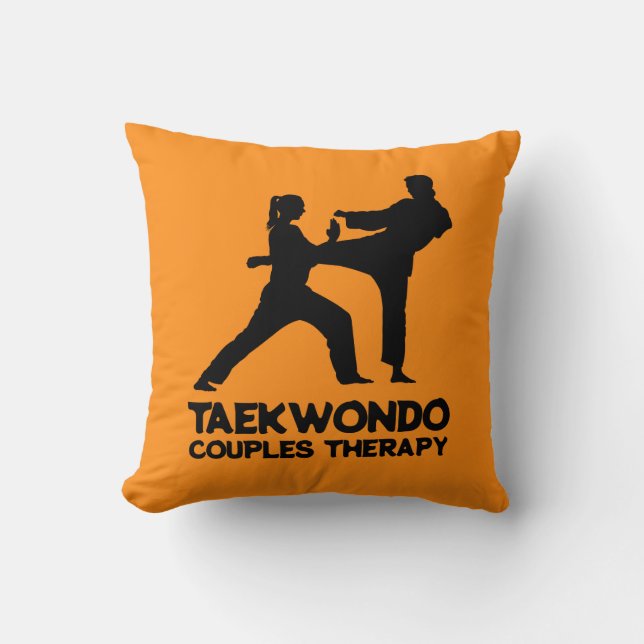 Taekwondo Sparring Couple's Therapie Kussen (Voorkant)