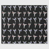 Taekwondo Sparring Wrapping Paper Cadeaupapier (Vlak)