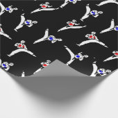 Taekwondo Sparring Wrapping Paper Cadeaupapier (Hoek)