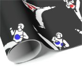 Taekwondo Sparring Wrapping Paper Cadeaupapier (Rol Hoek)