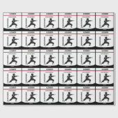 Taekwondo Speler, Verjaardagscadeau, Team Karate Cadeaupapier (Vlak)