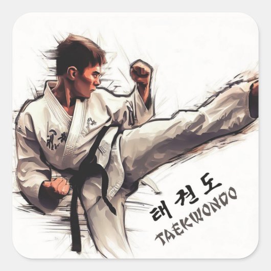 Taekwondo Stickers (Voorkant)