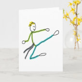 Taekwondo Stickman Kaart (Gele Bloem)