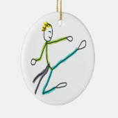 Taekwondo Stickman Keramisch Ornament (Rechts)