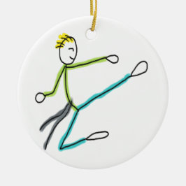 Taekwondo Stickman Keramisch Ornament