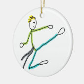 Taekwondo Stickman Keramisch Ornament (Links)