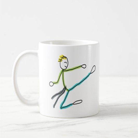 Taekwondo Stickman Koffiemok (Links)