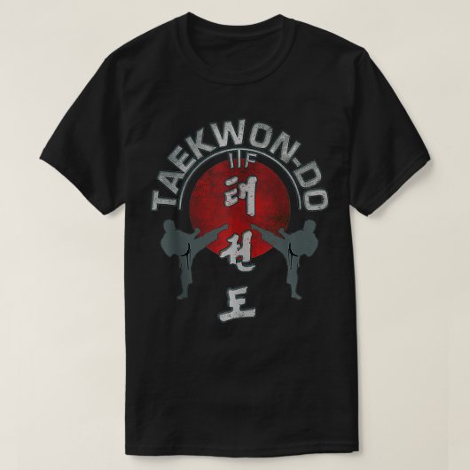Taekwondo Sunrise, Taekwondo-strijder, TKD T-shirt (Design voorkant)