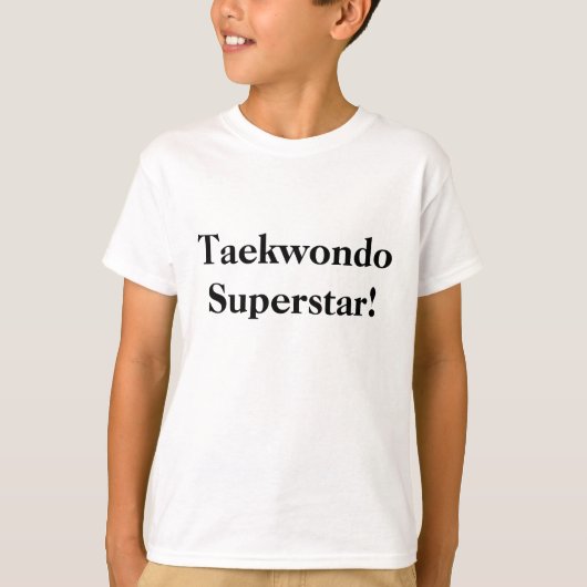 Taekwondo Superstar! Kinder T-shirt (Voorkant)