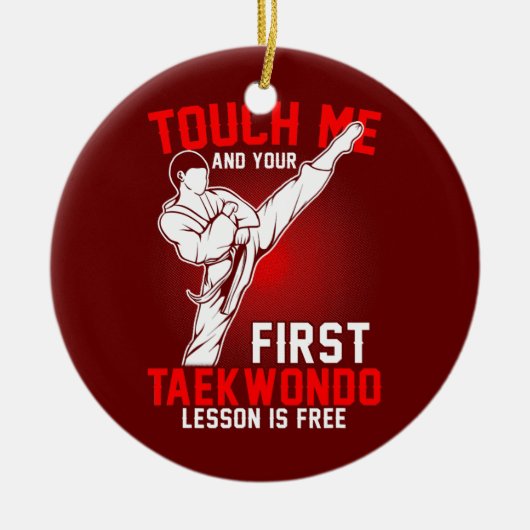 Taekwondo Tae Kwon Do Korean Self Defense Boys Keramisch Ornament (Voorkant)