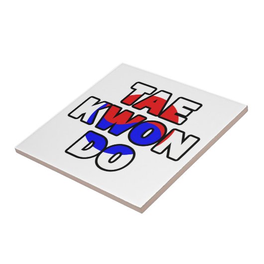 Taekwondo Tegeltje (Zijkant)