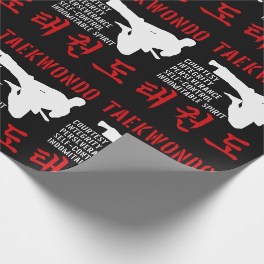 Taekwondo Tenets Martial Arts Cadeaupapier (Hoek)