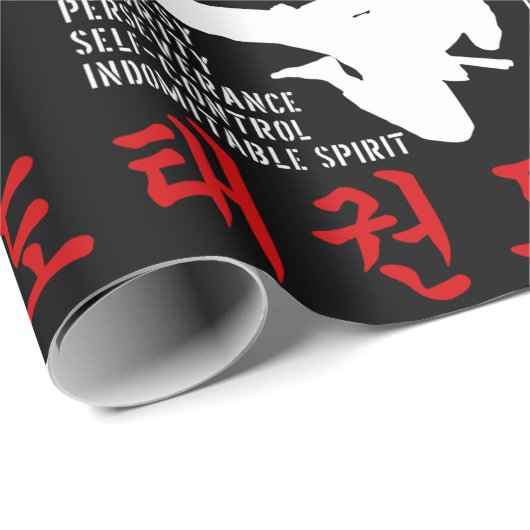 Taekwondo Tenets Martial Arts Cadeaupapier (Rol Hoek)