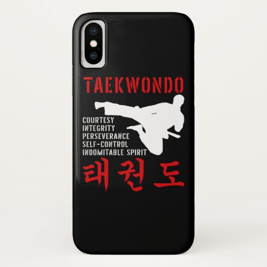 Taekwondo Tenets Martial Arts Case-Mate iPhone Case (Achterkant)
