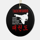 Taekwondo Tenets Martial Arts Keramisch Ornament (Links)
