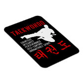 Taekwondo Tenets Martial Arts Magneet (Rechterzijde)