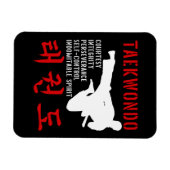 Taekwondo Tenets Martial Arts Magneet (Horizontaal)