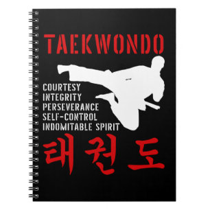 Taekwondo Tenets Martial Arts Notitieboek