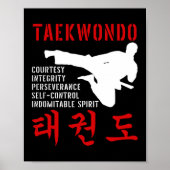 Taekwondo Tenets Martial Arts Poster (Voorkant)