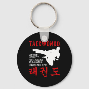 Taekwondo Tenets Martial Arts Sleutelhanger