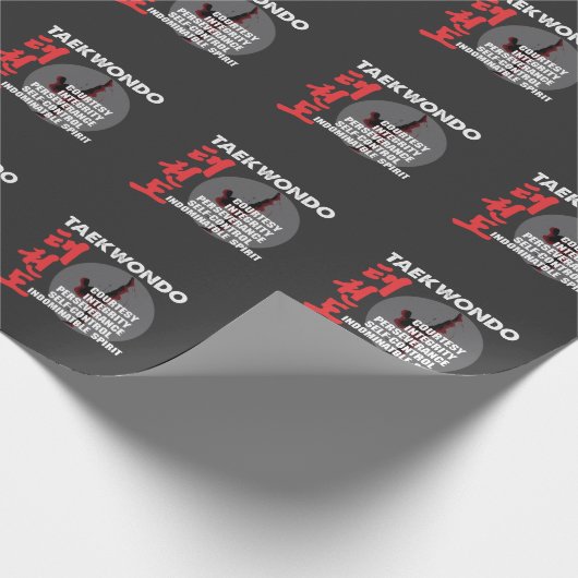 Taekwondo Tenets Martial Arts Tae kwon do Cadeaupapier (Hoek)