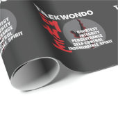 Taekwondo Tenets Martial Arts Tae kwon do Cadeaupapier (Rol Hoek)