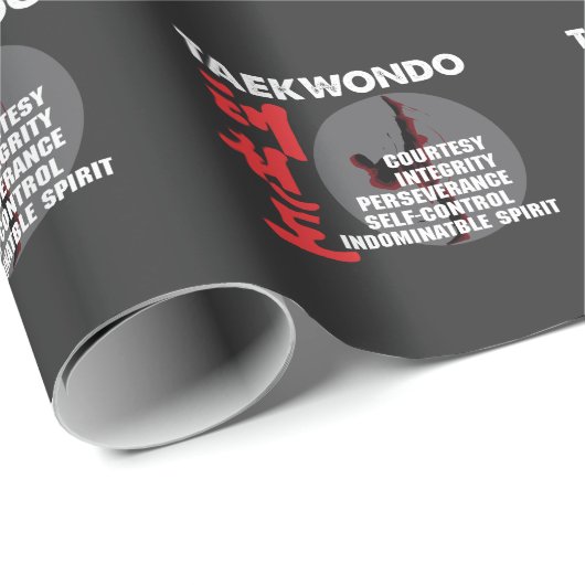 Taekwondo Tenets Martial Arts Tae kwon do Cadeaupapier (Rol Hoek)