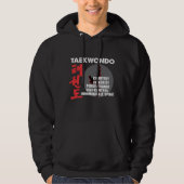 Taekwondo Tenets Martial Arts Tae kwon do Hoodie (Voorkant)