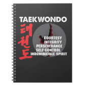 Taekwondo Tenets Martial Arts Tae kwon do Notitieboek (Voorkant)