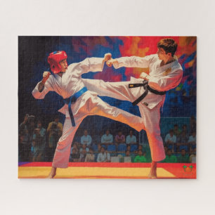 Taekwondo Throwdown: een sprankelende krachtmeting Legpuzzel