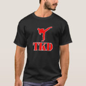 Taekwondo "TKD" T-shirt (rood en wit) (Voorkant)