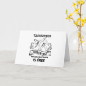 Taekwondo Touch me en je eerste les is gratis Kaart (Gele Bloem)