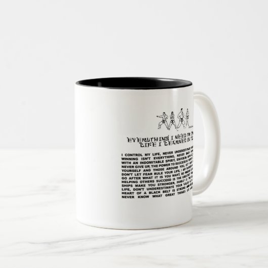 TAEKWONDO TWEEKLEURIGE KOFFIEMOK (Voorkant rechts)