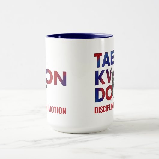 Taekwondo Typography Design High Kick Silhouette Mok (Midden)