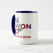 Taekwondo Typography Design High Kick Silhouette Mok (Voorkant links)