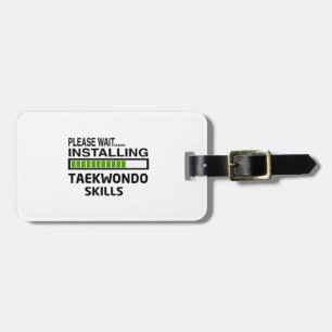 Taekwondo-vaardigheden installeren bagagelabel